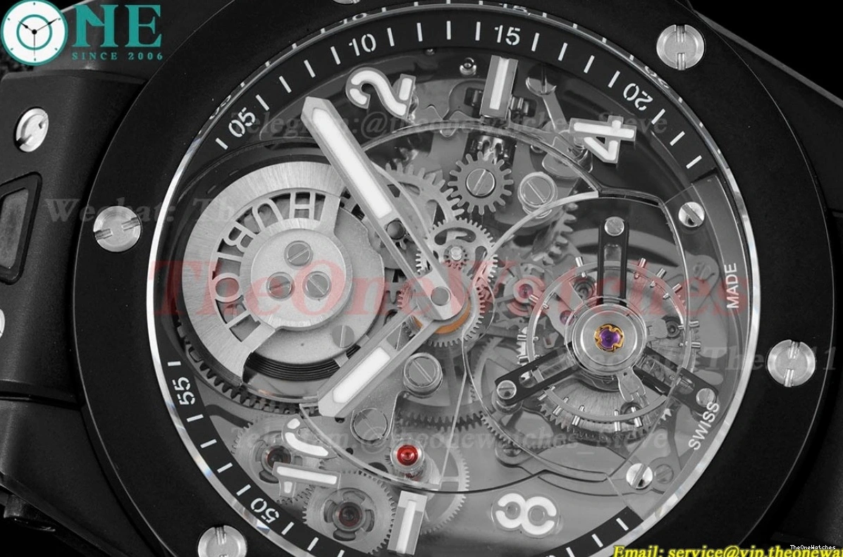 Ceramic HW6035 HBF Bang Unico Tourbillon Big 45mm Black NY 0208